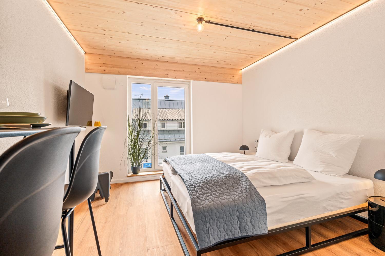 Einzimmer Wohlfuehlapartment Vier Klimatisiert Friedrichshafen Bagian luar foto