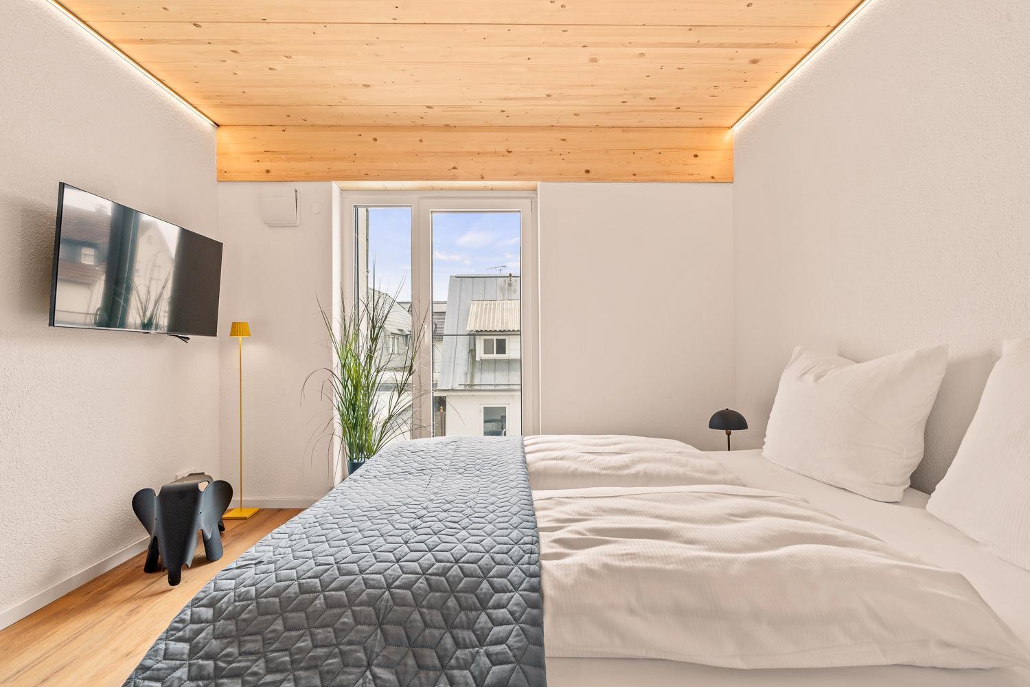 Einzimmer Wohlfuehlapartment Vier Klimatisiert Friedrichshafen Bagian luar foto